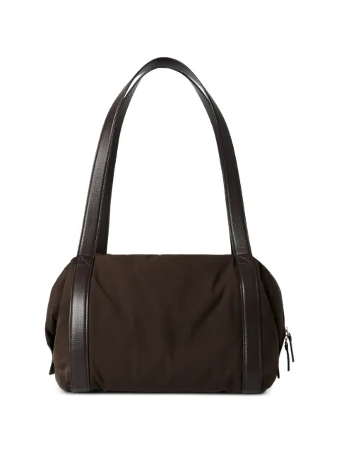 Studio Nicholson Club leather-trim shoulder bag Brown CLUBTOTESN785ASTRONYLONCOCOA
