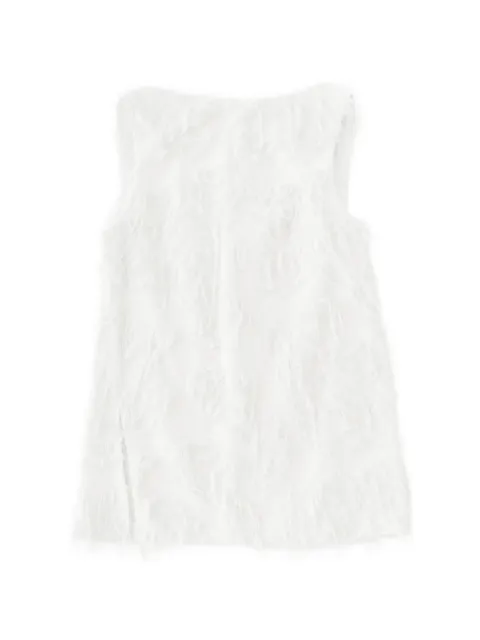 Studio Nicholson Mager fringed boat-neck top Neutrals MAGERSNW1656