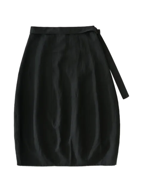 Studio Nicholson Orcha tie-waist button midi skirt Black ORCHASNW1749