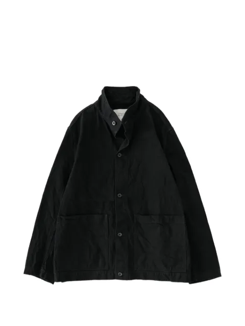 Studio Nicholson District Crinkle patch-pockets jacket Black DISTRICTSNM1413JAPANESECRNKLEDENMBLACK