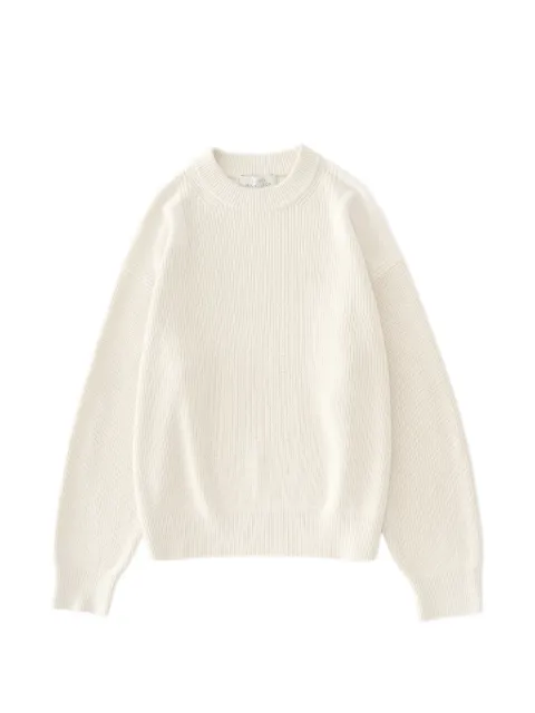 Studio Nicholson Combo knitted sweater Neutrals COMBOSNM1302DRYNAVALRIBPARCHMENT