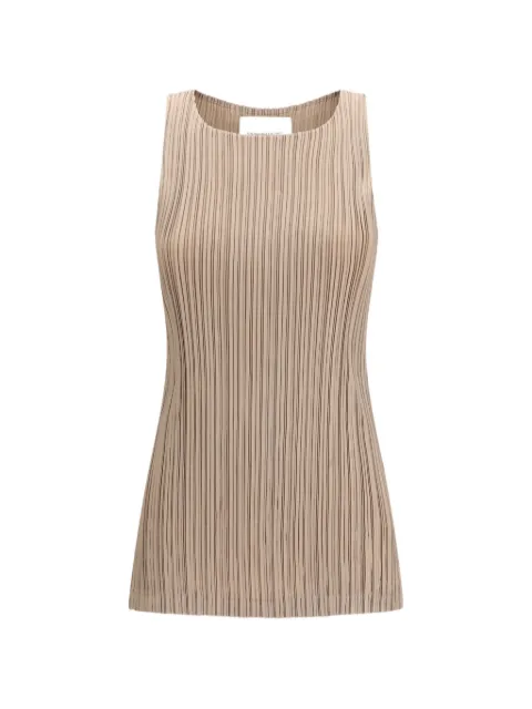 Gongdid Design pleated sleeveless top Neutrals GD259BG