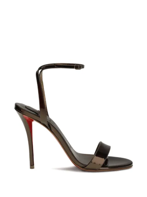 Christian Louboutin 100mm Miss Z ankle strap sandals Brown 1260029Z092