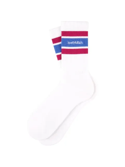 Sporty & Rich striped socks White AC0046730001