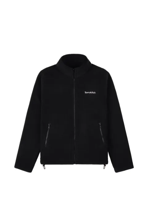 Sporty & Rich zip-up fleece jacket Black ST09067300BA012