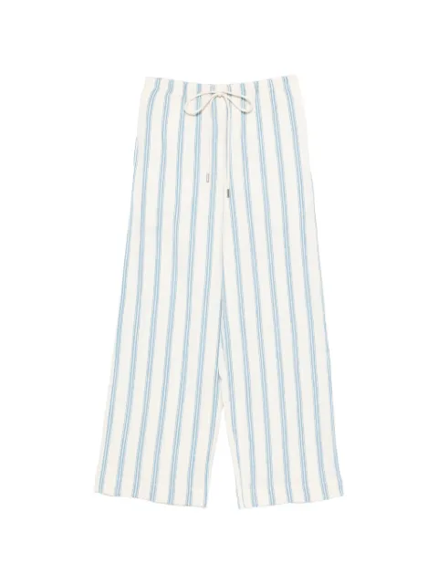 BONDI BORN striped drawstring trousers White PA30012DO