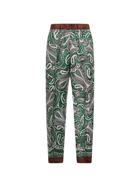 P.A.R.O.S.H. paisley-pattern trousers Green D230260SKINDY805