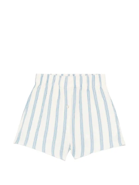 BONDI BORN striped shorts White SH40005DO