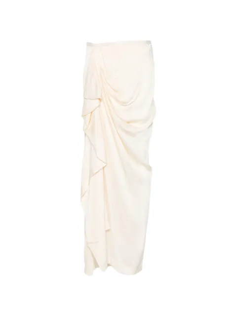 BONDI BORN draped long skirt Neutrals SK762GT