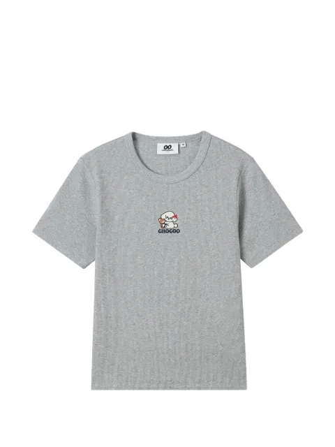 CHOCOOLATE embroidery-logo T-shirt Grey B1XTEW01026X