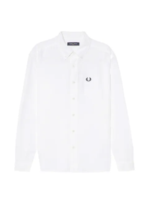 Fred Perry long-sleeve pocket shirt White M5516SS26B