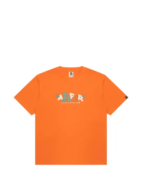 AAPE BY *A BATHING APE® print T-shirt Orange ATE1822XXQ