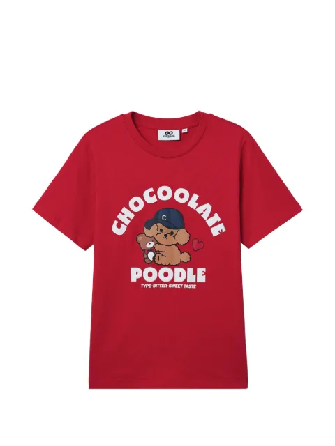 CHOCOOLATE poodle-graphic T-shirt Red B1XTEW01118X