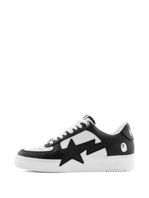 A BATHING APE® star-motif lace-up sneakers White 001FWL801307M