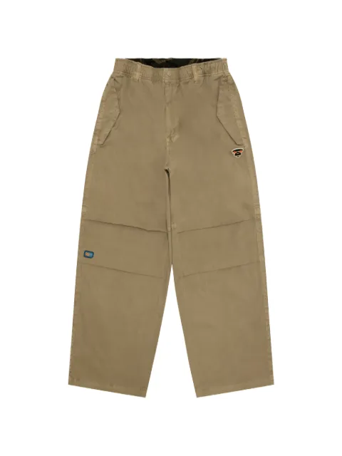 AAPE BY *A BATHING APE® logo-appliqué trousers Neutrals APTD610XXQ