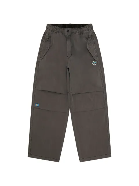 AAPE BY *A BATHING APE® logo-appliqué trousers Grey APTD610XXQ