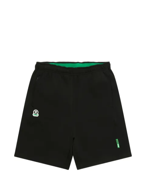 AAPE BY *A BATHING APE® logo-appliqué track shorts Black ASPD637XXQ