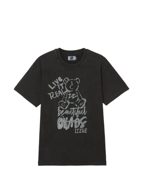 izzue graphic-print T-shirt Black IZXTEW00907X