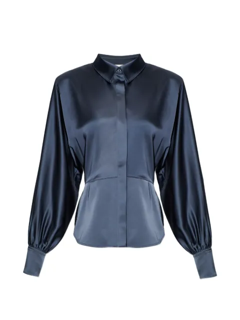 IRO button balloon-sleeve shirt Blue WP18TYHOA