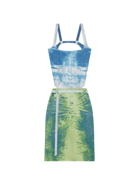 Diesel De-Sanat-Fsi midi dress Green A225190EFDK