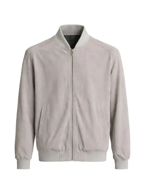 Tombolini suede zip-up bomber jacket Grey SBP2ZPG3U700