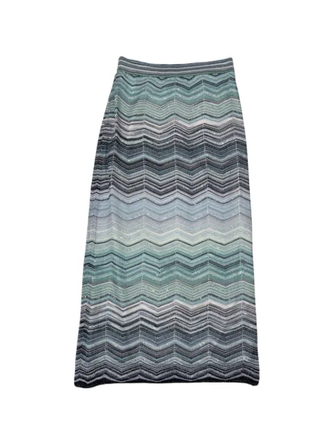 Missoni zigzag-pattern skirt Blue DS26SH0SBK01H9