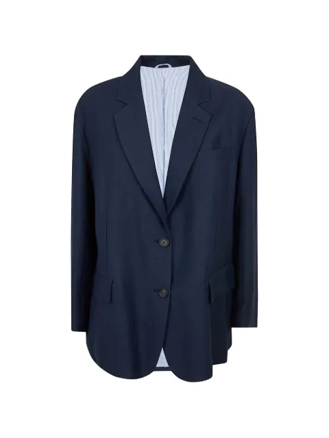 Brunello Cucinelli buttoned flap-pocket blazer Blue MH1267273C4224