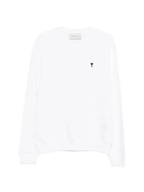 AMI Paris cotton contrasted Ami de Coeur sweatshirt White E26HSW763730