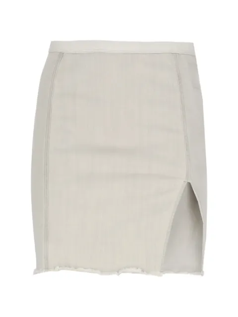 Rick Owens DRKSHDW Sacred raw-hem mini skirt Neutrals DS01F4346SDMW