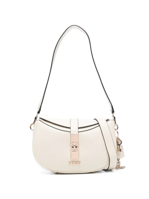 GUESS USA Brooke logo charm shoulder bag Neutrals HWBG9897180OFF
