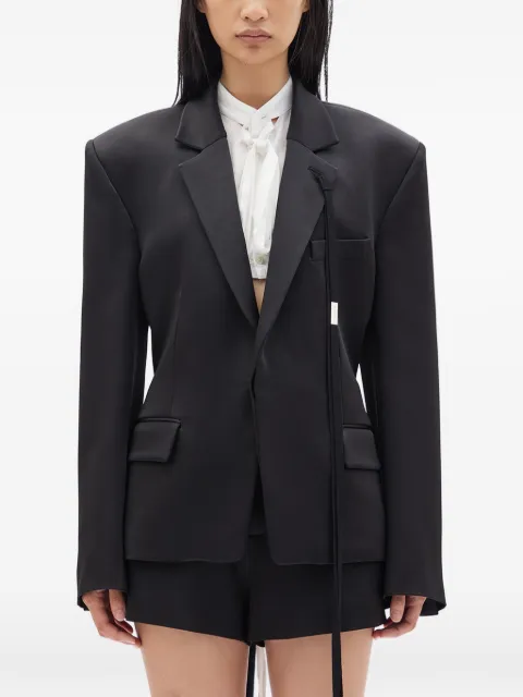 Ann Demeulemeester Susa floral-appliqué fitted jacket Black B0013762FA647