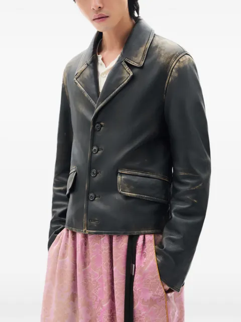 Ann Demeulemeester Malik leather jacket Black B0013973LT192