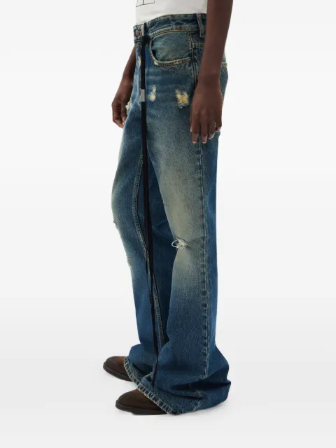 Ann Demeulemeester Toos slim bootcut distressed jeans Blue B0014029FA743