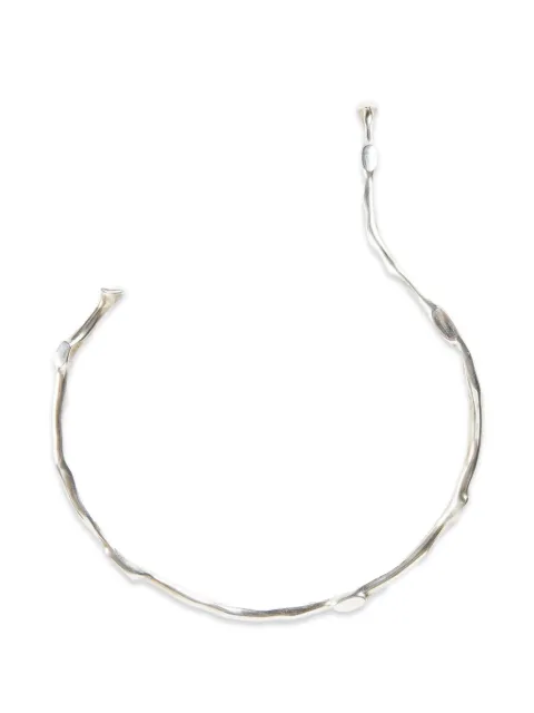 Ann Demeulemeester Futuristic antique silver brass necklace Silver B0013686OT018
