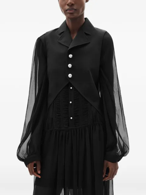 Ann Demeulemeester Lune button open-front waistcoat Black B0014019FA709
