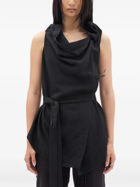 Ann Demeulemeester Macy cowl-neck belted top Black B0013813FA712