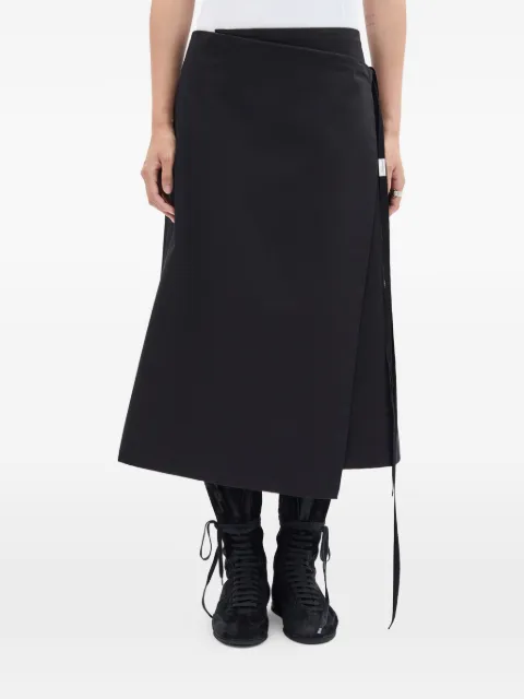 Ann Demeulemeester tie-fastening midi skirt Black B0013771FA709