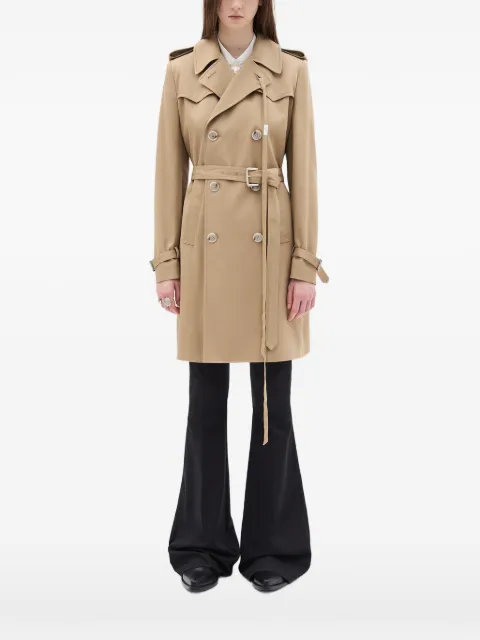 Ann Demeulemeester double-breasted trench coat Neutrals B0013742FA709