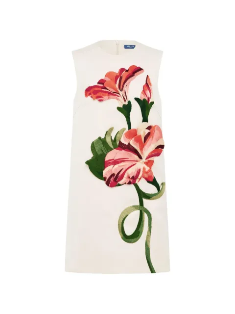 Leo Lin Yvonne floral mini dress White LLSS260313