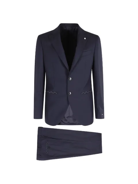 LUIGI BIANCHI MANTOVA notched lapels suit Blue 5313301098