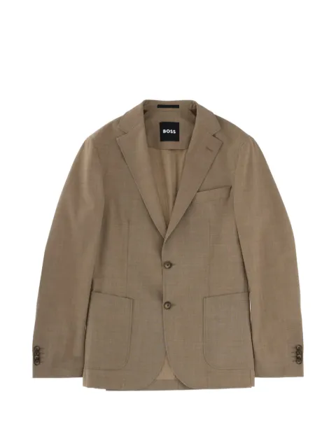 BOSS patch-pocket blazer Neutrals 50556757