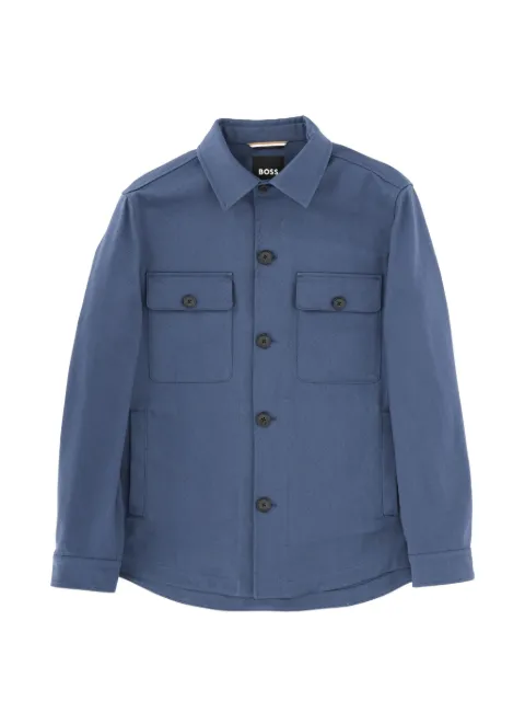 BOSS chest-pockets shirt jacket Blue 50556940