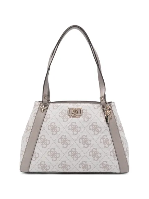 GUESS USA Karnilla monogram-pattern leather tote bag Grey HWOS9901220DKO