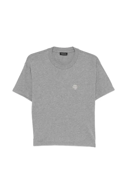 ANINE BING Wagner logo-detail T-shirt Grey A0812383
