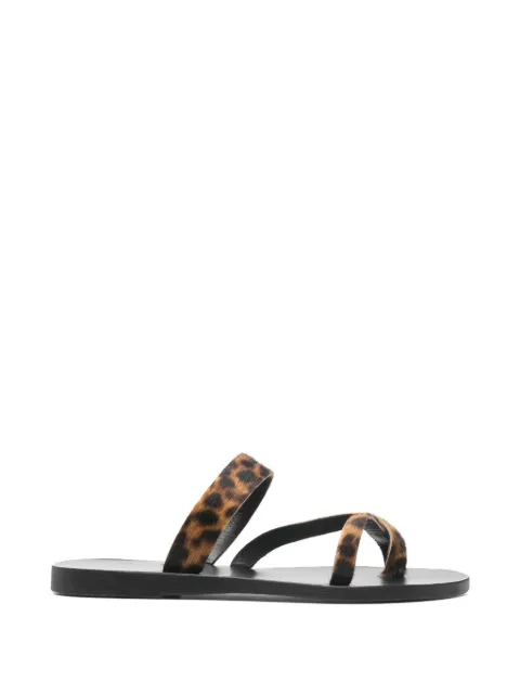 Ancient Greek Sandals strappy lynx sandals Brown DAPHNAEPONYLINX