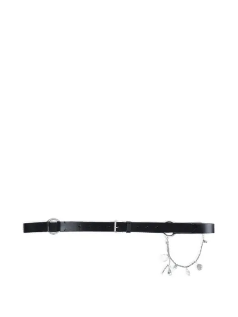 Ann Demeulemeester Charis charm-embellished leather belt Black B0014163LT128
