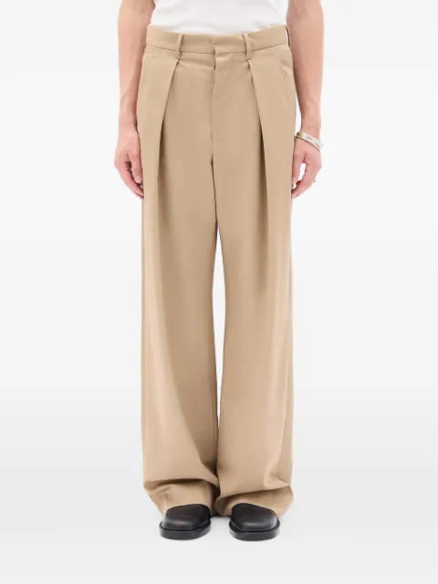 Ann Demeulemeester Botel pleated wide-leg trousers Neutrals B0013735FA709