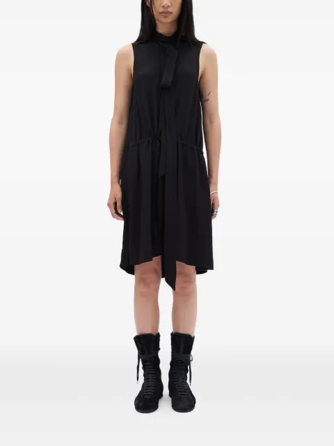 Ann Demeulemeester tie-detail midi dress Black B0013745FA713