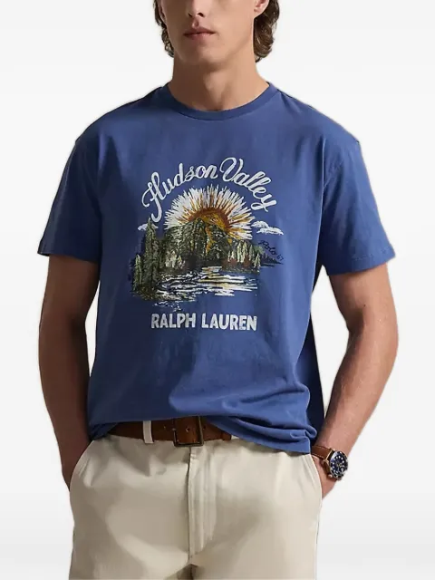 Polo Ralph Lauren graphic-print T-shirt Blue 710P04881003
