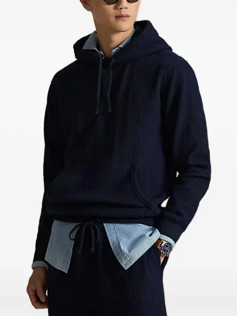Polo Ralph Lauren waffle-knit hooded sweater Blue 710P04755002